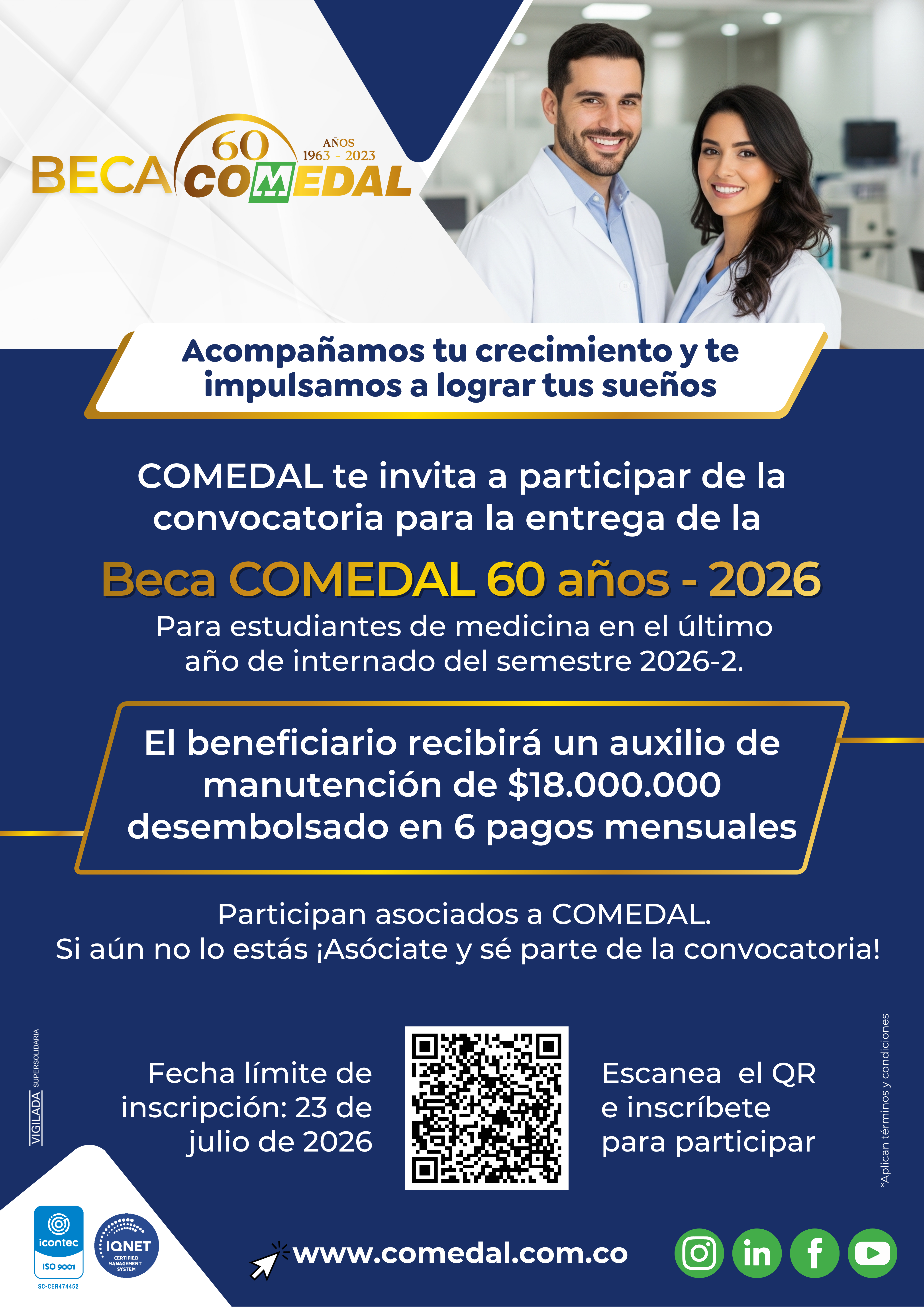 Beca COMEDAL 60 años